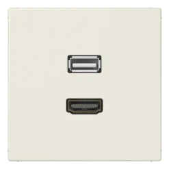 Adaptador HDMI / USB 2.0 em Termoplástico Cinzento Claro LS JUNG MALS1163LG