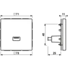 Adaptador USB 2.0 em Termoplástico Cinzento Claro Série LS JUNG MALS1122LG
