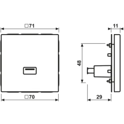 Adaptador USB 2.0 em Termoplástico Cinzento Claro Série LS JUNG MALS1122LG
