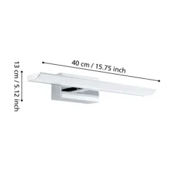 Aplique Casa de Banho LED em Metal Cromado e Plástico Branco TABIANO EGLO 94612