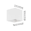 Aplique de Exterior LED com Corpo Quadrado em Alumínio Branco CALPINO EGLO 97241
