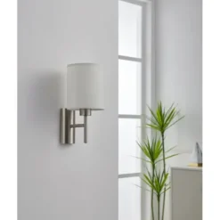 Aplique de Parede com Abajur em Tecido Branco PASTERI EGLO 94924