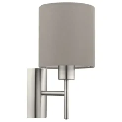 Aplique de Parede com Abajur em Tecido Taupe PASTERI EGLO 94925