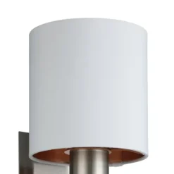Aplique de Parede com Abajur em Tecido Branco PASTERI EGLO 96484