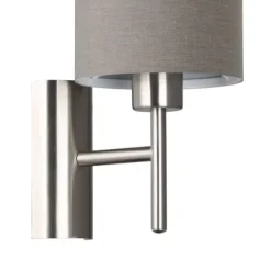 Aplique de Parede com Abajur em Tecido Cinzento PASTERI EGLO 94926