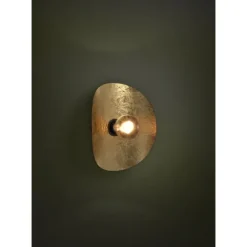 Aplique de Parede com Abajur Metálico Preto e Interior Dourado SACEDA EGLO 390394