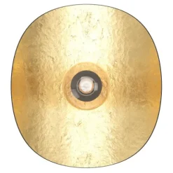 Aplique de Parede com Abajur Metálico Preto e Interior Dourado SACEDA EGLO 390394