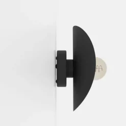 Aplique de Parede com Abajur Metálico Preto e Interior Dourado SACEDA EGLO 390394