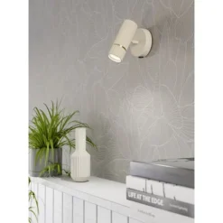 Aplique de Parede com Base GU10 e Detalhes em Latão Escovado CAMINIA EGLO 901153