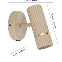 Aplique de Parede com Base GU10 e Detalhes em Latão Escovado CAMINIA EGLO 901153
