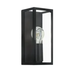 Aplique de Parede com Moldura de Metal Preto e Vidro Transparente AMEZOLA EGLO 99123
