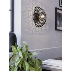 Aplique de Parede com Padrão de Folhas em Bronze SWABY EGLO 44125