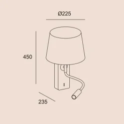 Aplique de parede de cabeceira Forlight Janet