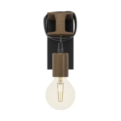 Aplique de Parede em Aço Preto e Castanho-Ferrugem TOWNSHEND 4 EGLO 43152