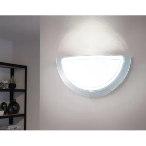 Aplique de Parede em Metal Cromado com Tampa de Vidro PLANET 1 EGLO 83156