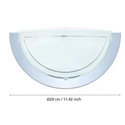 Aplique de Parede em Metal Cromado com Tampa de Vidro PLANET 1 EGLO 83156