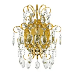 Aplique de Parede em Metal Dourado e Cristal FENOULLET 1 EGLO 39604