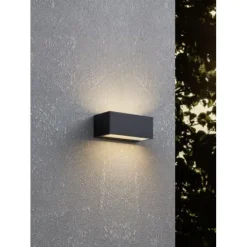 Aplique de Parede Exterior Ajustável em Alumínio Antracite SPONGANO EGLO 900885