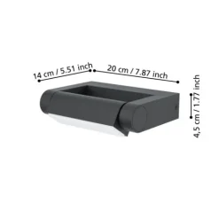 Aplique de Parede Exterior com LED e Alumínio Fundido BRIANZA EGLO 98707