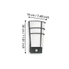 Aplique de Parede Exterior com Sensor Movimento e LED BREGANZO 1 EGLO 96018
