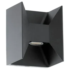 Aplique de Parede Exterior com LED e Alumínio Fundido Preto MORINO EGLO 93319