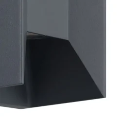 Aplique de Parede Exterior com LED e Alumínio Fundido Preto MORINO EGLO 93319