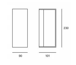 Aplique de Parede Exterior Forlight Ara Big Antracite PX-0375-ANT