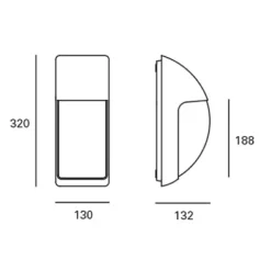 Aplique de Parede Exterior Forlight Area Branco PX-0352-BLA