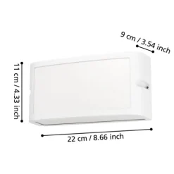 Aplique de Parede Exterior LED Branco CAMARDA EGLO 900807