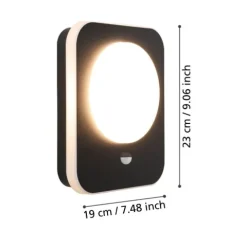 Aplique de Parede Exterior LED com Sensor de Movimento MADRIZ EGLO 99584