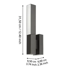 Aplique de Parede Exterior LED Preto UGENTO EGLO 900709