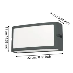 Aplique de Parede Exterior LED Antracite CAMARDA EGLO 900808
