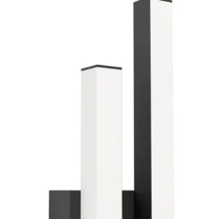 Aplique de Parede Exterior LED em Aço Zincado Preto SERRICELLA EGLO 900133