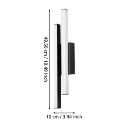 Aplique de Parede Exterior LED em Aço Zincado Preto SERRICELLA EGLO 900133
