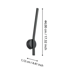 Aplique de Parede Exterior Preto com LED Integrado TAPARITA EGLO 900681