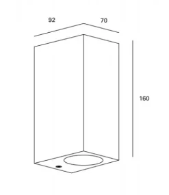 Aplique de Parede Forlight Kubo Double Emission PX-0141-NEG