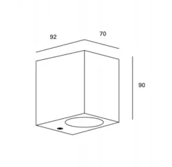 Aplique de Parede Forlight Kubo One Emission PX-0140-NEG