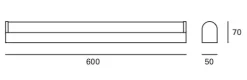 Aplique de Parede Forlight Lungo 600mm DE-0429-CRO