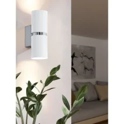 Aplique de Parede LED Branco com Suporte Cromado PASSA EGLO 95368