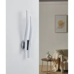 Aplique de Parede LED com Alumínio Cromado VALMORA EGLO 96332