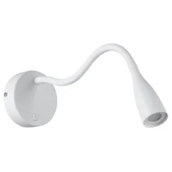 Aplique de Parede LED com Braço Flexível Branco Mate OLIVANDINO EGLO 901819
