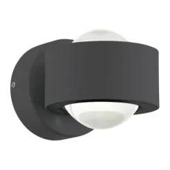 Aplique de Parede LED com Corpo Redondo em Alumínio Antracite ONO 2 EGLO 96049