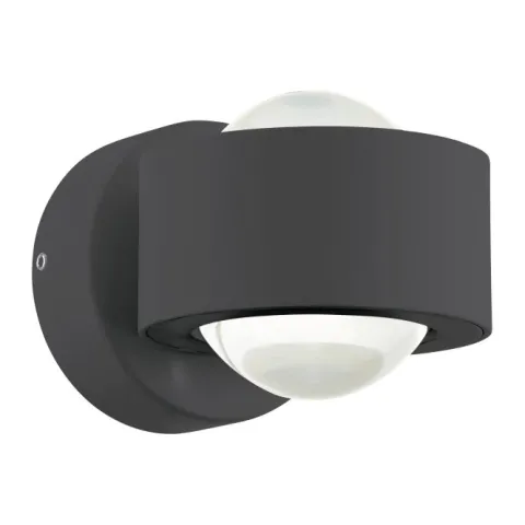 Aplique de Parede LED com Corpo Redondo em Alumínio Antracite ONO 2 EGLO 96049