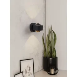 Aplique de Parede LED com Corpo Redondo em Alumínio Antracite ONO 2 EGLO 96049