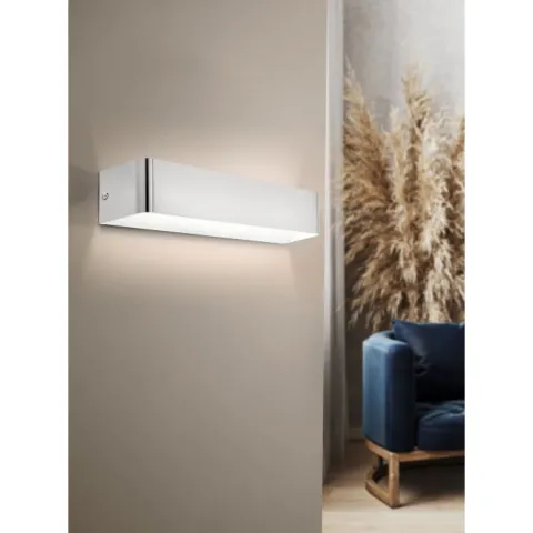 Aplique de Parede LED com Corpo Cubo Níquel Mate SANIA 4 EGLO 98426