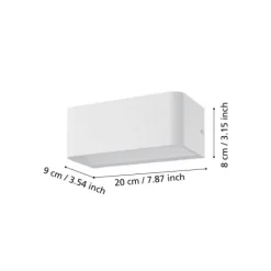 Aplique de Parede LED com Corpo Cubo em Alumínio Branco SANIA 4 EGLO 98422