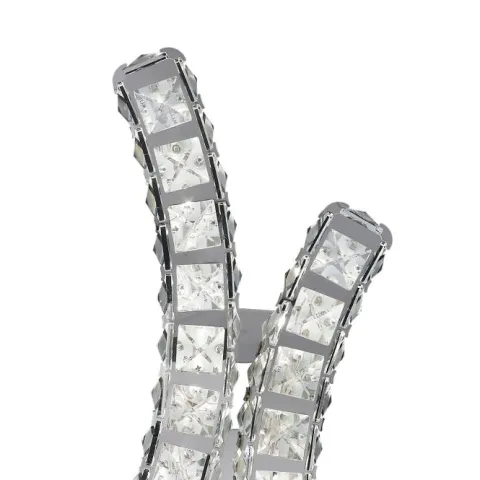 Aplique de Parede LED com Cristais e Acabamento Cromado TONERIA EGLO 39004
