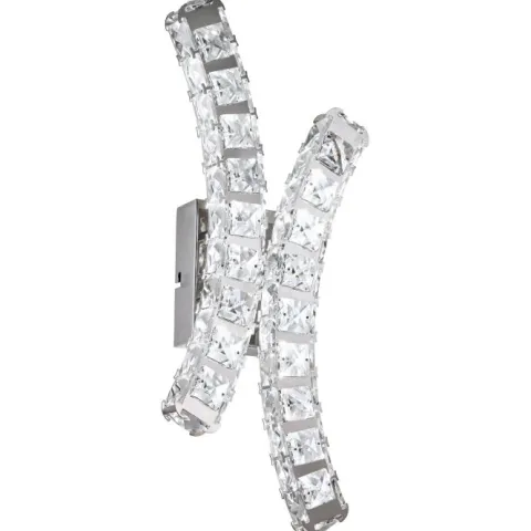 Aplique de Parede LED com Cristais e Acabamento Cromado TONERIA EGLO 39004