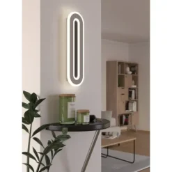 Aplique de Parede LED com Efeito Cristal Branco MACCHIONI EGLO 901235