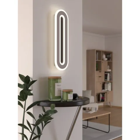 Aplique de Parede LED com Efeito Cristal Branco MACCHIONI EGLO 901235